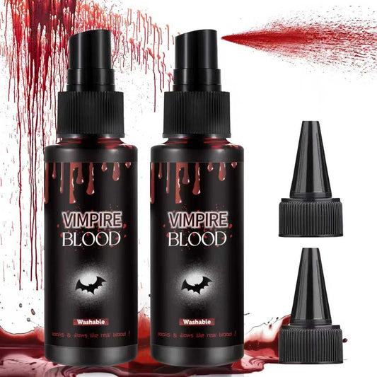 Halloween Fake Blood Spray, Washable Fake Blood Makeup Kit, Halloween Realistic Fake Blood, Perfect for Vampire Makeup, Clown & Sfx & Cosplay & Zombie Beauty & Personal Care VPCRT6