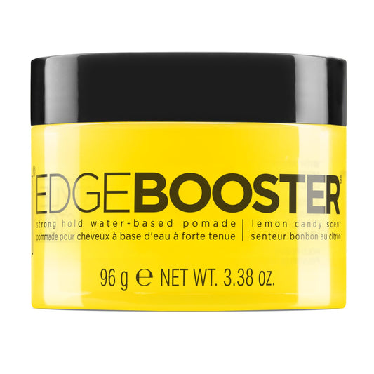 Style Factor Edge Booster Strong Hold Water-Based Pomade | Formulated with Argan Oil for Moisture & High Shine | Long Lasting Edge Control Gel | Lemon