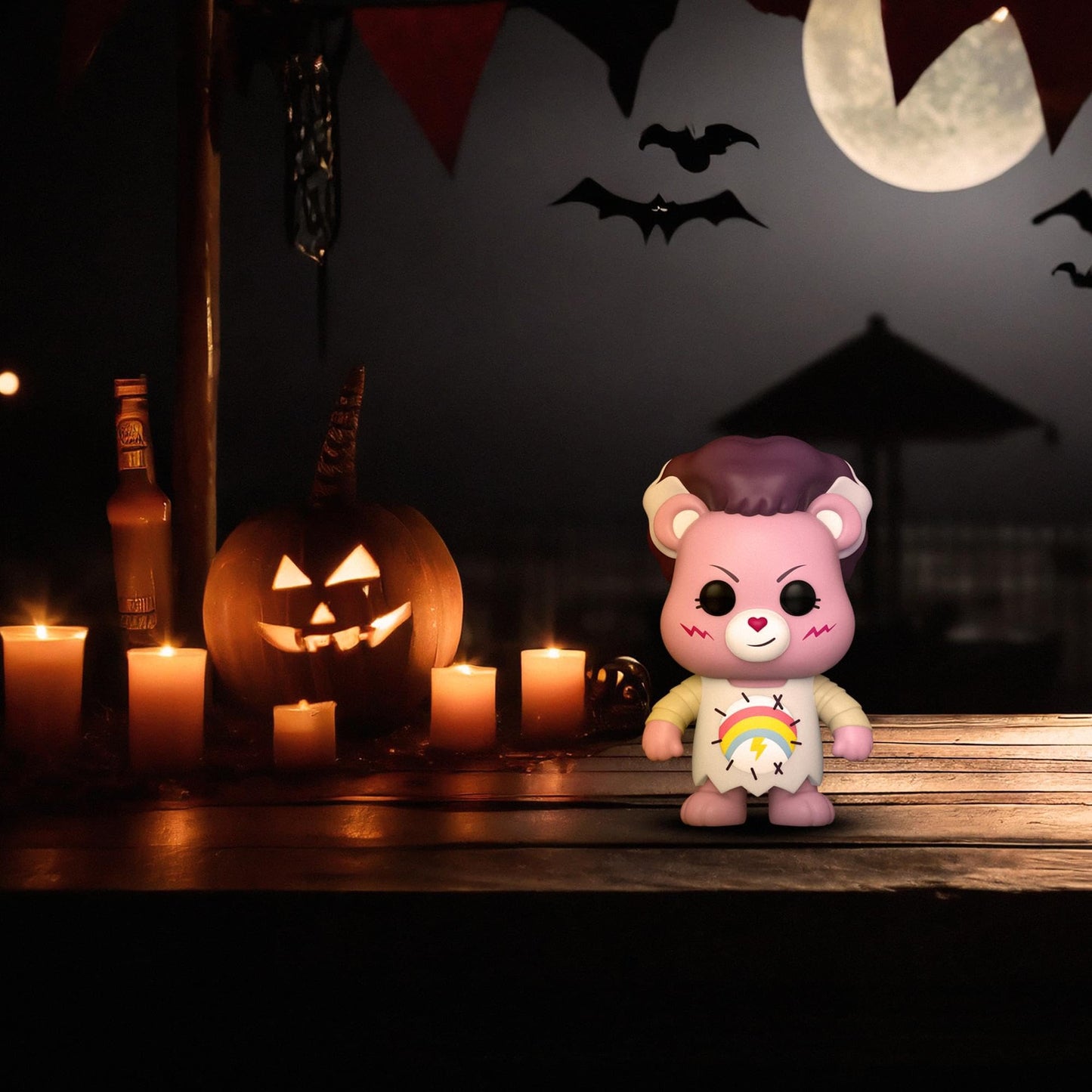 Funko POP Movies: Universal Monsters x Care Bears - Cheer Bear Bride of Frankenstein - Collectable Vinyl Figure - Gift Idea - Official Merchandise…