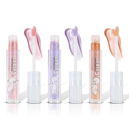 Profusion Cosmetics Casper The Friendly Ghost Trio 3PC Glitter Lip Topper for Achieving Smooth and Glamorous Shimmering Lips With Playful Shiny