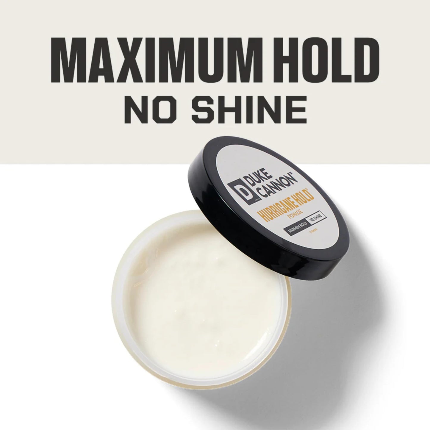 Duke Cannon Supply Co. Hurricane Hold Pomade - 4.6 oz - Extra Strong Hold, No Shine, Water-Based for Easy Washout, Long-Lasting Hair Control