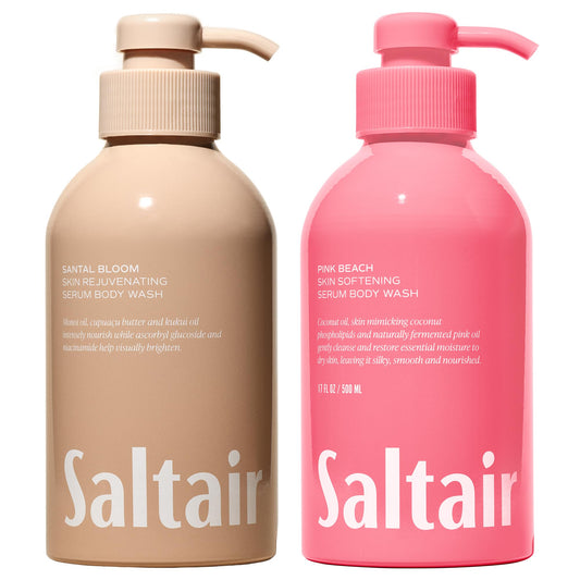 Saltair Body Wash Variety Pack - Santal Vanilla: Santal Bloom & Pink Beach - Moisturizing Body Wash - Scented Shower Gel for Women and Men - 2x 17oz Beauty & Personal Care Saltair