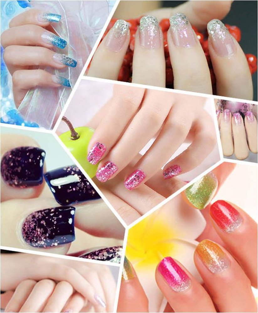 XICHEN 24 Colors Nail Art Make Up Glitter Shimmer Dust Powder Decoration