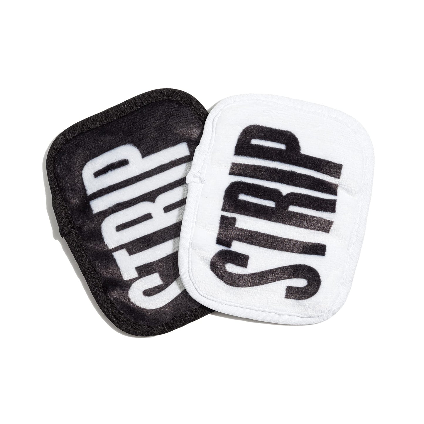 STRIP MAKEUP - Reusable Cleansing Wipes Black/White - - 2-sided, sustainable, washable microfiber cloths - Pack of 7