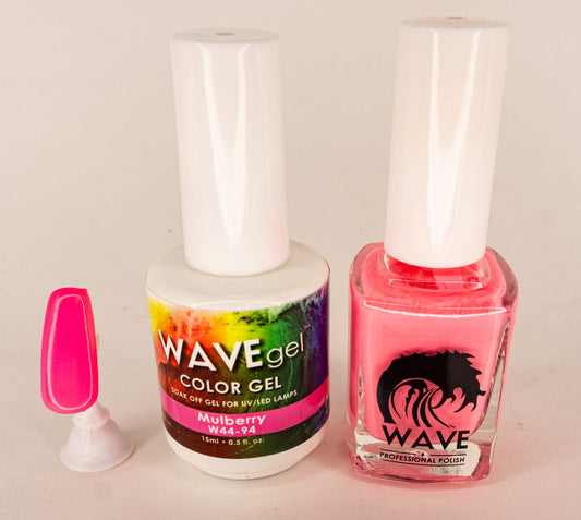 WAVEGEL Soak-0ff Gel & Nail Lacquer Matching Duo Set - Mulberry - W4494-4494 I 0.5 Oz Beauty & Personal Care WAVE gel