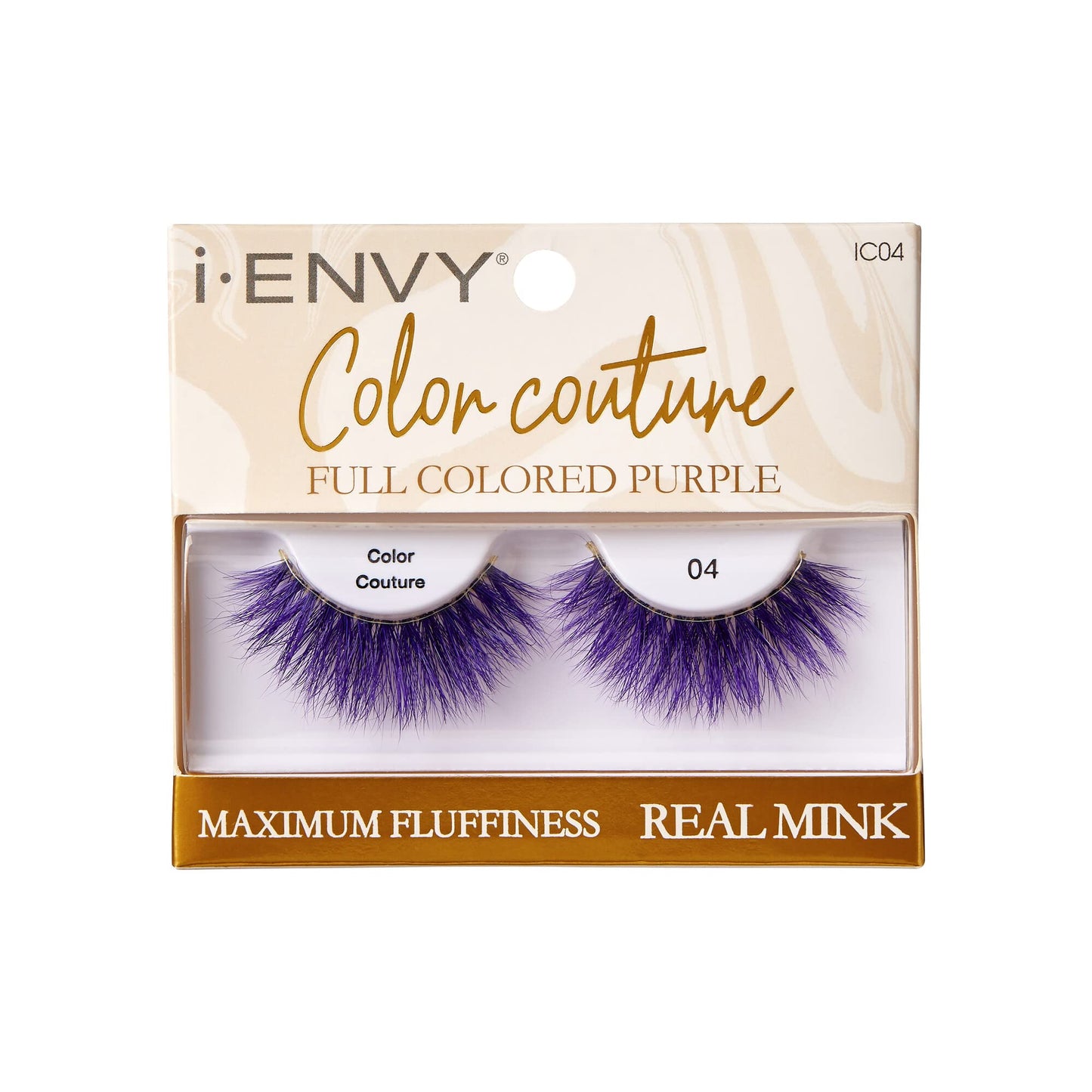 iENVY False Eyelashes Real Mink Color Couture Full Colored Lashes Maximum Fluffiness and Volume Fake Eyelashes (Purple) Beauty & Personal Care i•ENVY