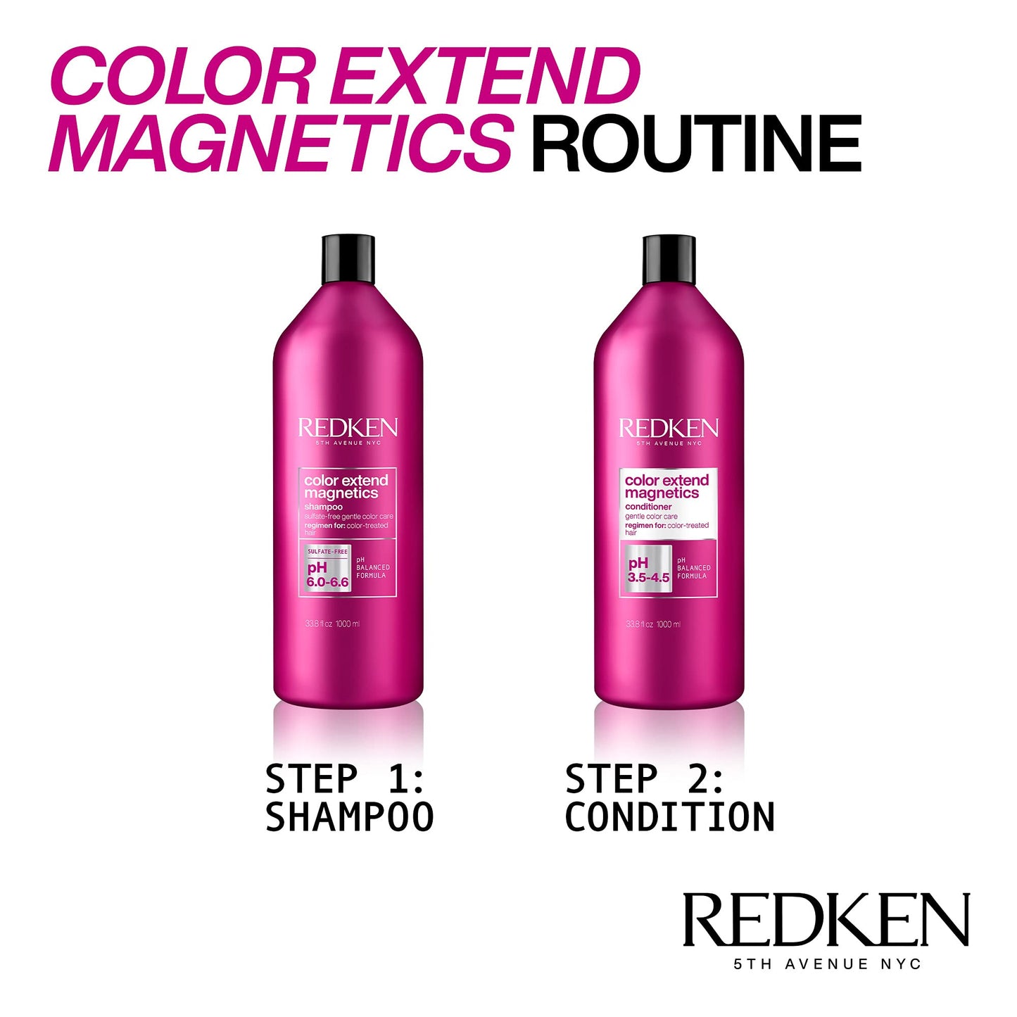 Redken Extend Magnetics Conditioner | For Color Treated Hair | Protects Color & Adds Shine | With Amino Acid | Sulfate Free | 33.8 Fl Oz Beauty and Personal Care Redken