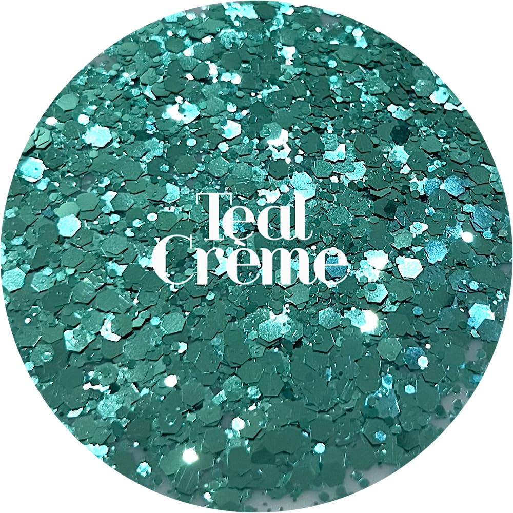 Teal Polyester Glitter | Craft Glitter | Glitter for Arts & Crafts | Tumblers | Cosmetics | Nails | Epoxy Resin Art | Slime | DIY | Body Glitter | 1