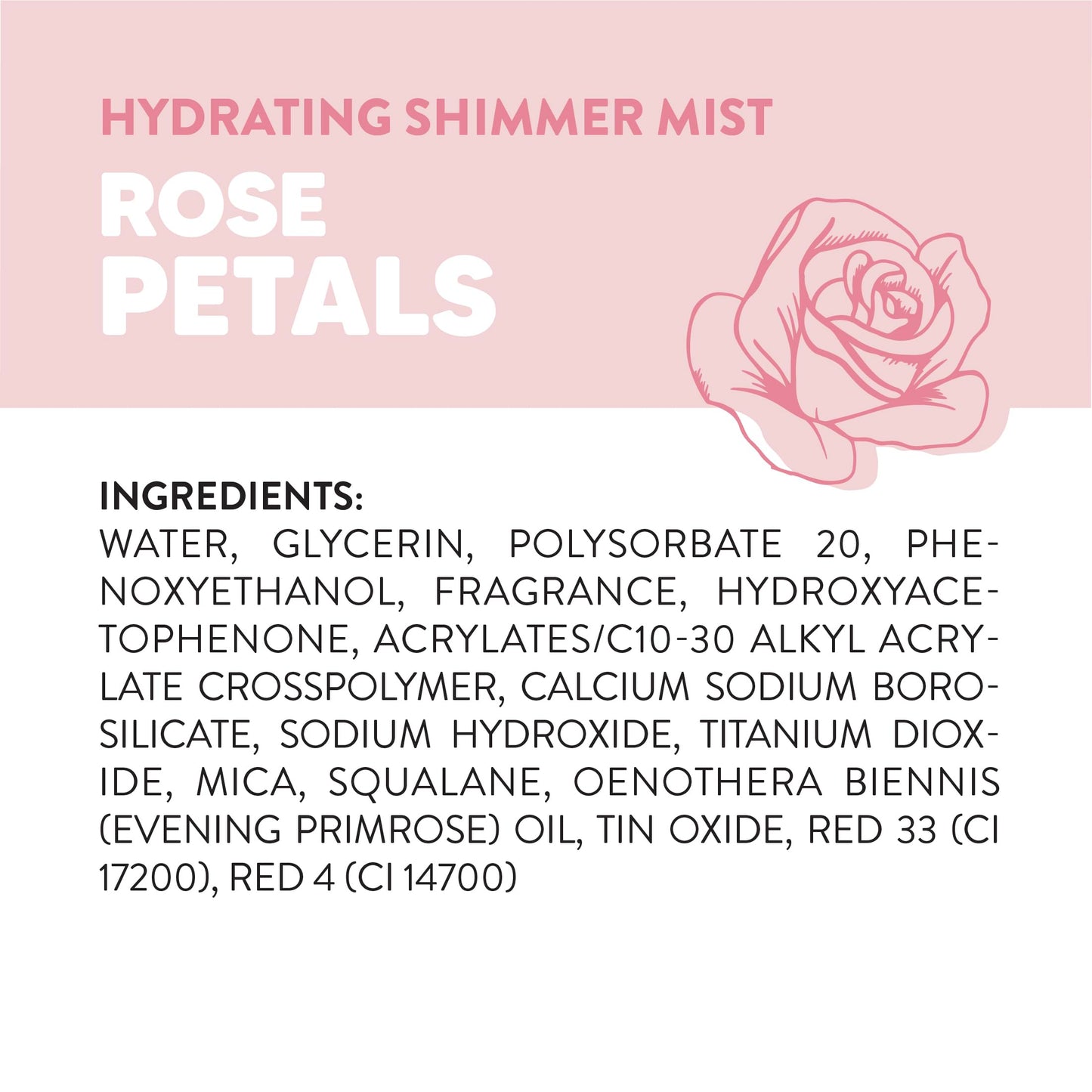 Onyx Professional Hydrating Shimmer Mist with Squalane & Primrose Oil, Rose Petals, 6.5 fl oz, 2pk - Shimmer Hair and Body Mist Creates a Radiant Glow
