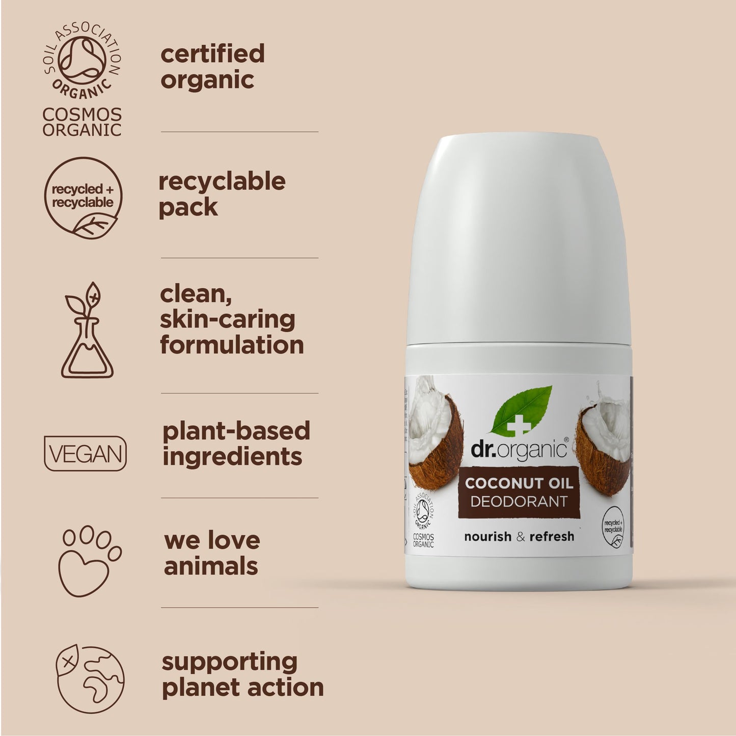 Dr Organic Cocco Deodorante by Unknown Beauty and Personal Care Dr. Organic