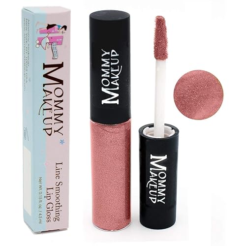 Mommy Makeup Line Smoothing Lip Gloss with Brown Algae & Golden Seaweed - Glossy, Moisturizing, High Shine, Paraben Free Lipgloss in Brandy Girl (A