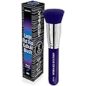 Keshima Large Flat Top Kabuki Foundation Brush - Neon Purple Premium Makeup Brush for Liquid, Cream, and Powder - Buffing, Blending, and Face - 1.6"
