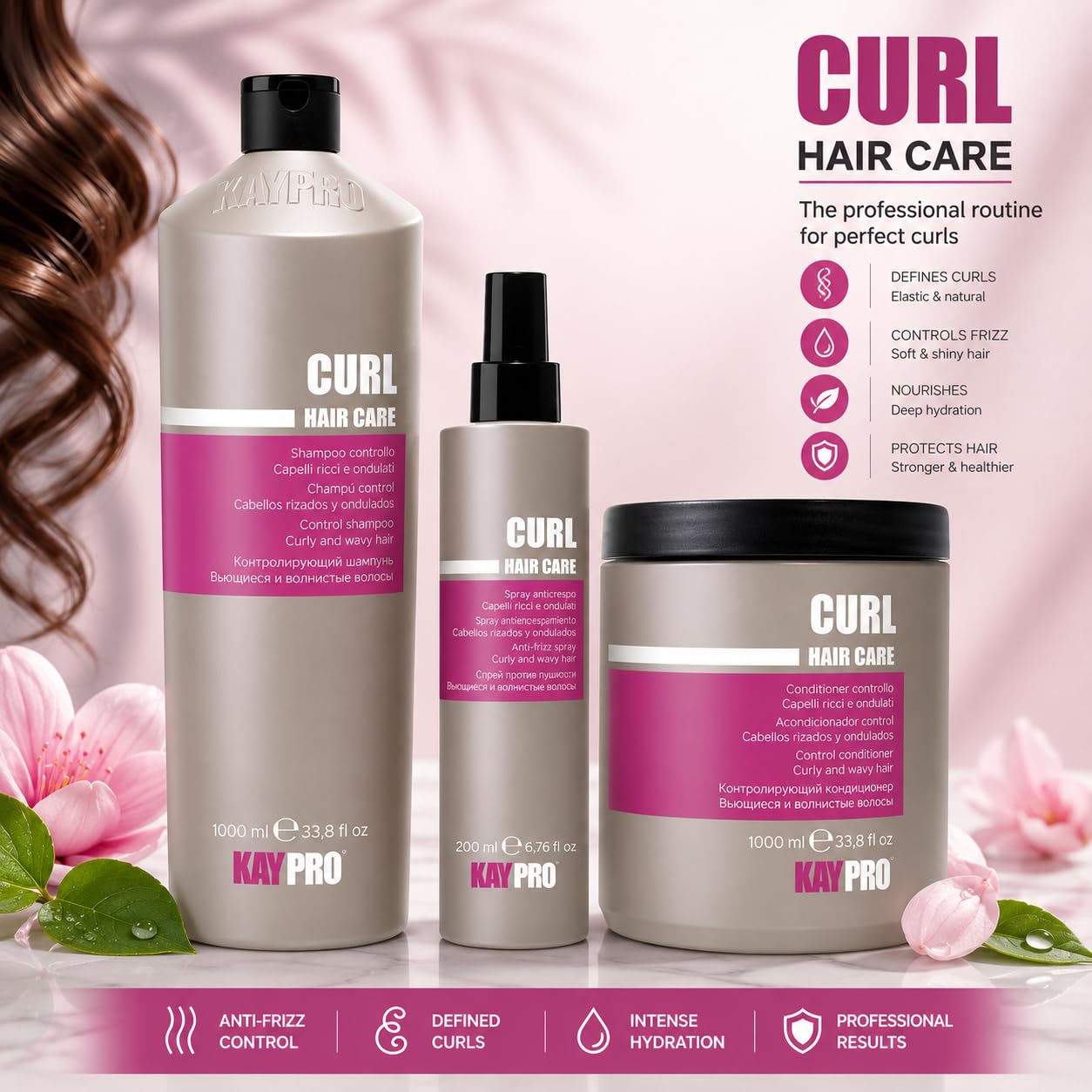 KAYPRO CURL - Curly and Wavy Hair - BIG SET, Clear