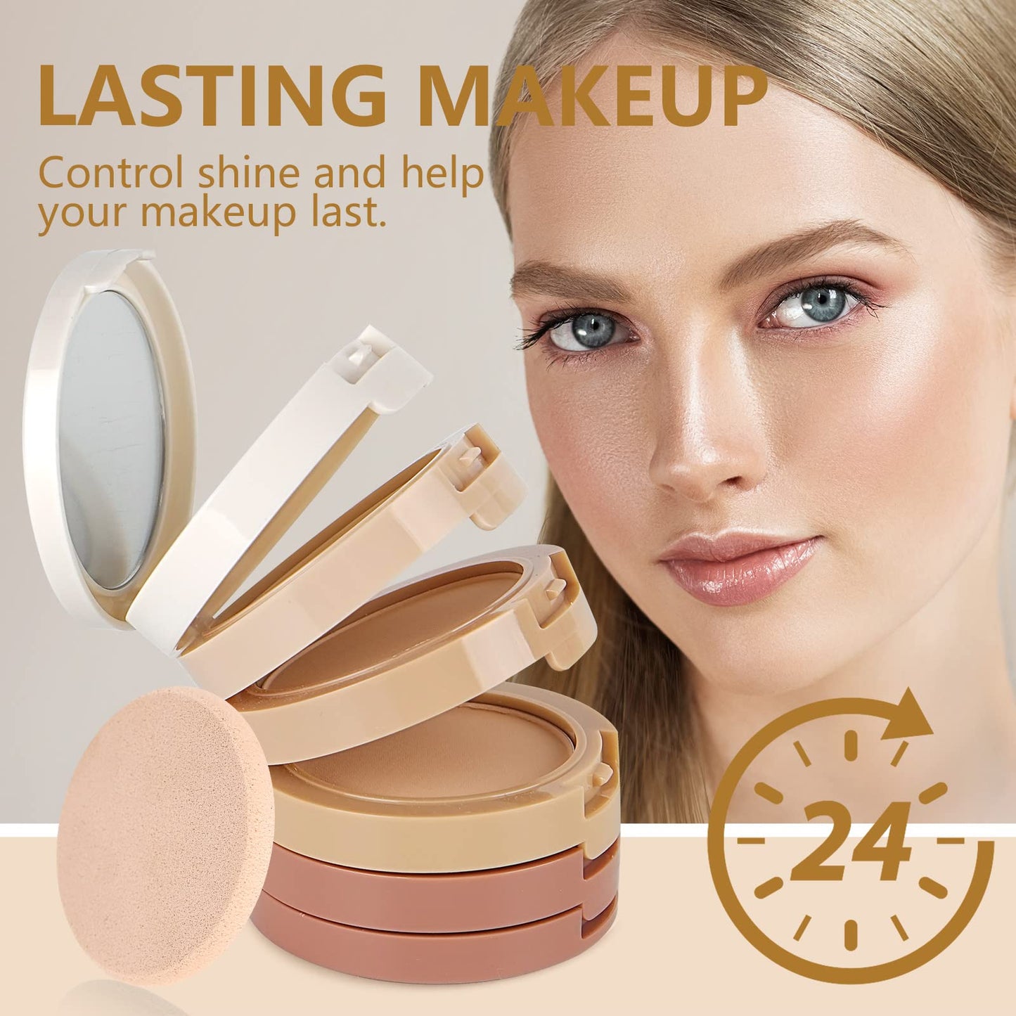 Meao Multi-layer 5 Colour Makeup Compact Make up Contour Face Bronzing Foundation Correcting Pressed Powder Facial Base Contouring Beauty Cosmetics