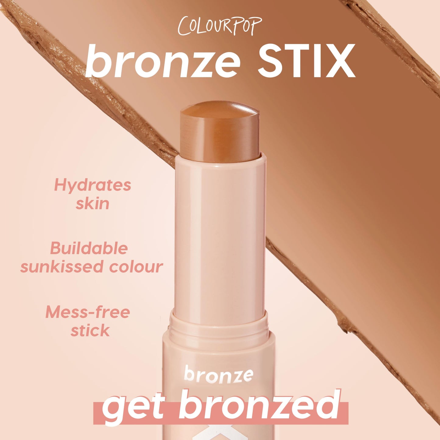 ColourPop Cream Bronzer Stick - Blendable Cream Contour & Glowy Summer Makeup with a Natural, Matte Finish - Buildable Formula for Shimmer-Free