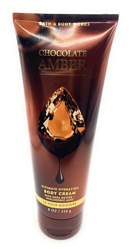 Bath and Body Works Chocolate Amber 24 Hour Moisturizing Body Cream - 8 oz / 226 g