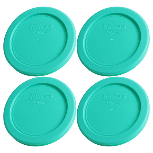 Pyrex 7202-PC 1-Cup Green Food Storage Replacement Lid (4-Pack) - Made in USA