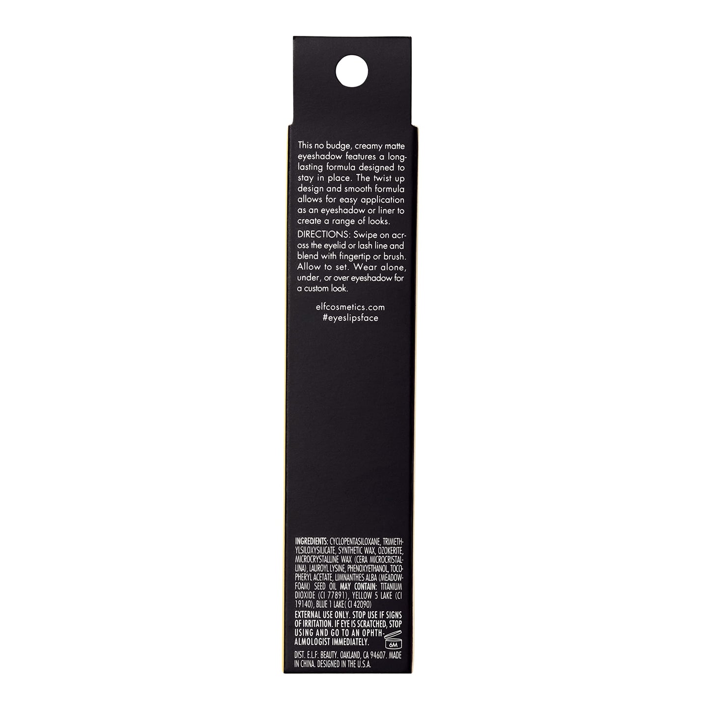 e.l.f. No Budge Matte Shadow Stick, One-Swipe Cream Eyeshadow Stick, Long-Wear & Crease Resistant, Matte Finish, Vegan & Cruelty-Free, Stellar