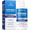 Hermon Antifungal Body Wash Extra Strength: Antifungal Soap for Jock Itch, Tinea Versicolor, Ringworm, Back Acne, Foot Odor - Anti Fungal Body Wash