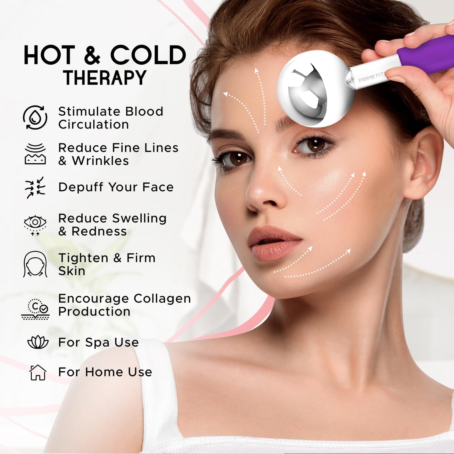 Ice Globes for Facials, Unbreakable Steel Cooling Roller, Cryo Sticks for Face, Massager for Face, Neck & Eyes, Skin Care for Dark Circles, Puffiness