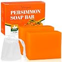 yoniagood 2 PCS Persimmon Soap Bar for Old People Smell, Natural Body Odor Control Bar Soap for Men & Women Deodorizing, Handmade Bath Bar Soap