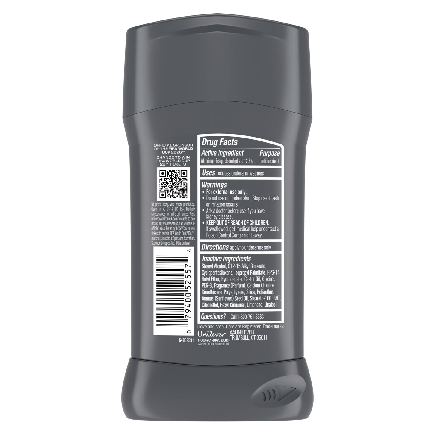 DOVE MEN + CARE All Star Comfort Antiperspirant Stick - FIFA World Cup 2026 Edition, 72H Odor?Neutralizing Protection with Added Moisturizer - 2.6 oz Beauty and Personal Care DOVE MEN + CARE