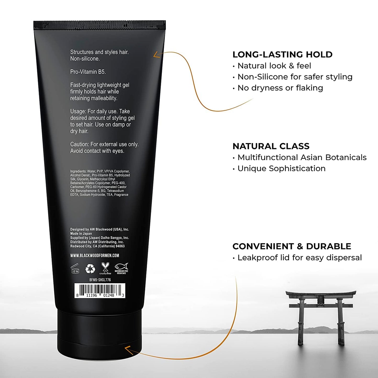 BLACKWOOD FOR MEN Hydro Cleanse Complete Set including Scalp Massager, Hydroblast Shampoo, Hydroblast Conditioner, Pure Moisture Body Wash, & BioFuse