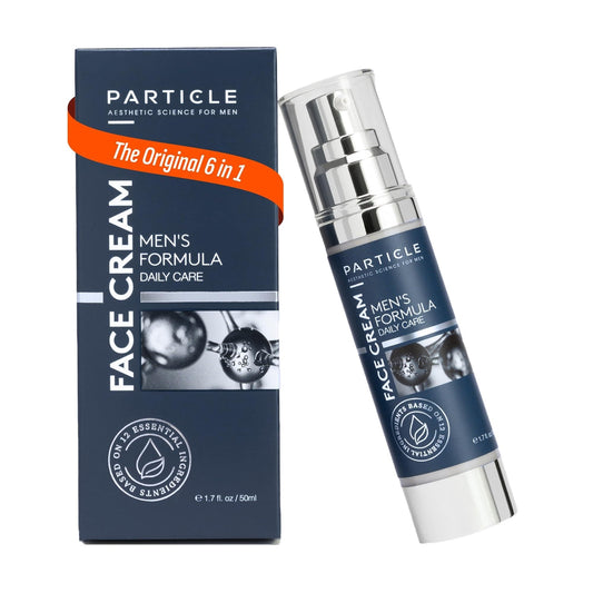 Particle 6-in-1 Face Cream for Men, Men’s Daily Hydrating Moisturizer with Vitamin C, Jojoba Oil, Vitamin E & Hyaluronic Acid, Skin Care Routine