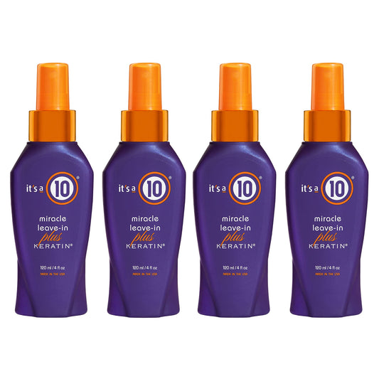 It's a 10 Haircare Miracle Leave-In Plus Keratin Spray, 4 fl. oz. (Pack of 4) Beauty & Personal Care It's a 10 Haircare