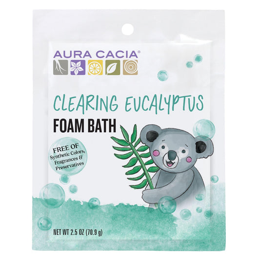 Aura Cacia Foam Bath for Kids, Eucalyptus and Citrus Essential Oils, Gentle Cleansing Bubble Bath for Kids, Paraben-Free | 2.5 Ounce (Pack of 1) Beauty & Personal Care Aura Cacia