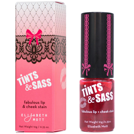 Elizabeth Mott Tints & Sass Lip and Cheek Stain - Long-Lasting Rosy Pink Tint for Lips & Cheeks, Natural Buildable Color, Smudge-Proof, Lightweight Beauty & Personal Care Elizabeth Mott