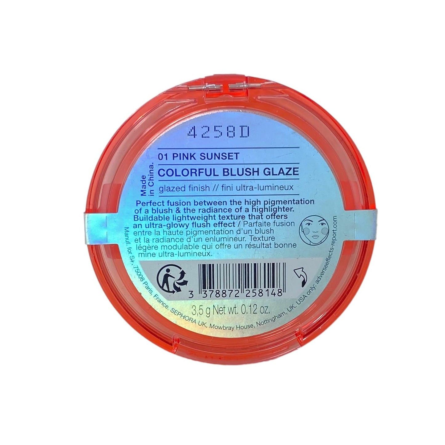 Sephora Collection Colorful Blush Glaze - 01 Pink Sunset - 3.5 g / 0.12 Oz