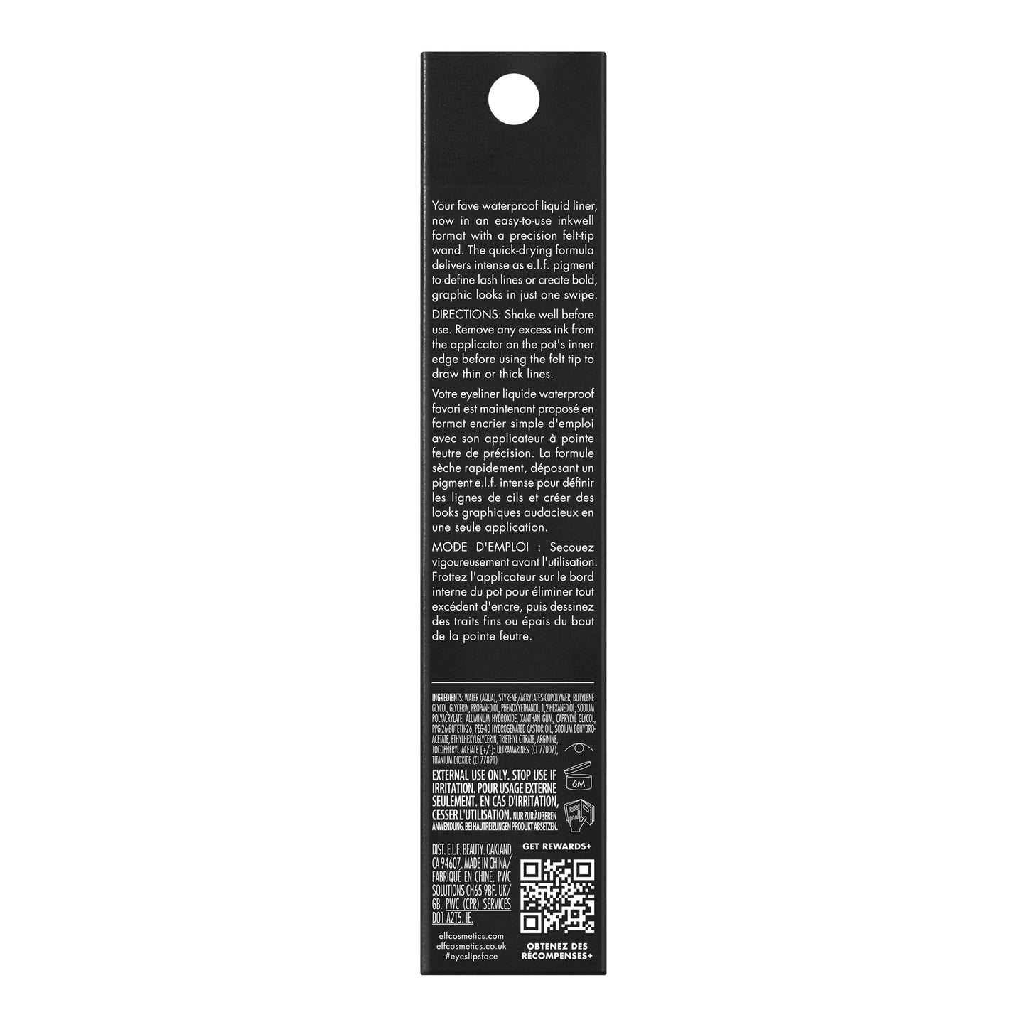 e.l.f. H2O Proof Inkwell Eyeliner Pen, High-pigment, Waterproof Liquid Eyeliner, Delivers A Matte Finish, Vegan & Cruelty-free, Lavender Daze