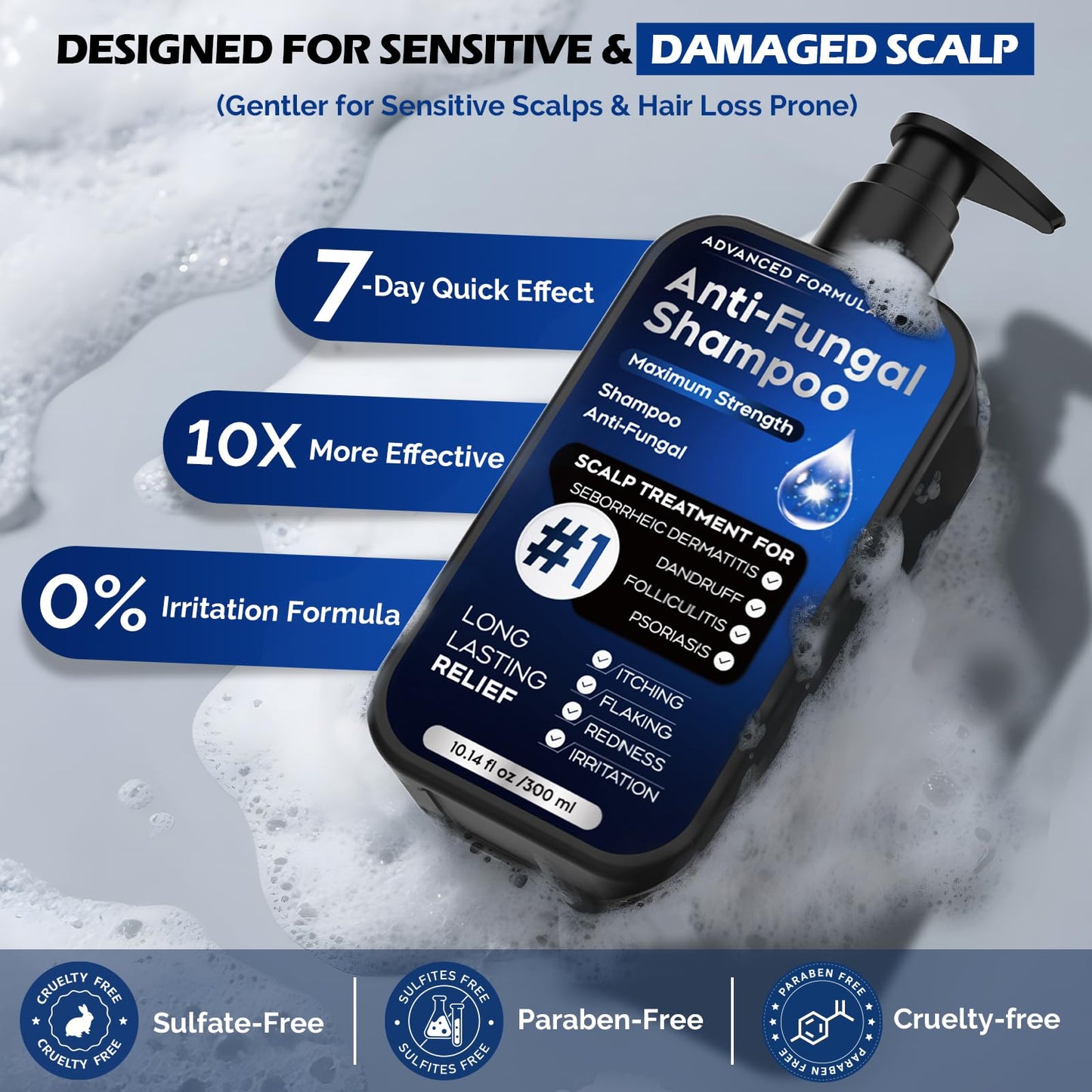 oely Antifungal Shampoo for Seborrheic Dermatitis, Folliculitis & Scalp Psoriasis, Anti-Dandruff Shampoo for Men & Women, Relieves Scalp Itching Beauty and Personal Care oely