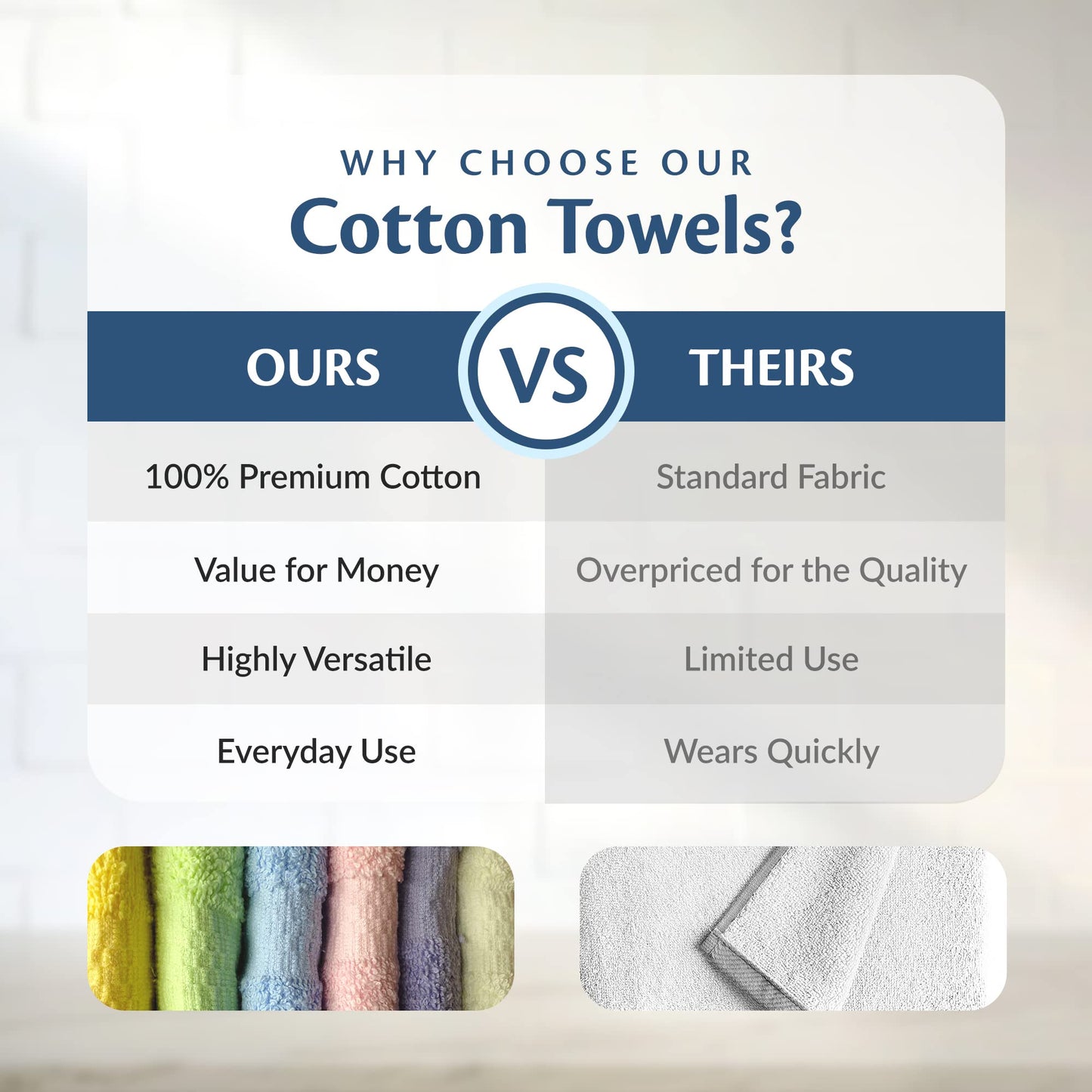 Groko Textiles Small and Lightweight Cotton Towels Assorted Pastel Mix 24 x 40 inches Towels (6) Perfect Size for Hair Drying and Small Children