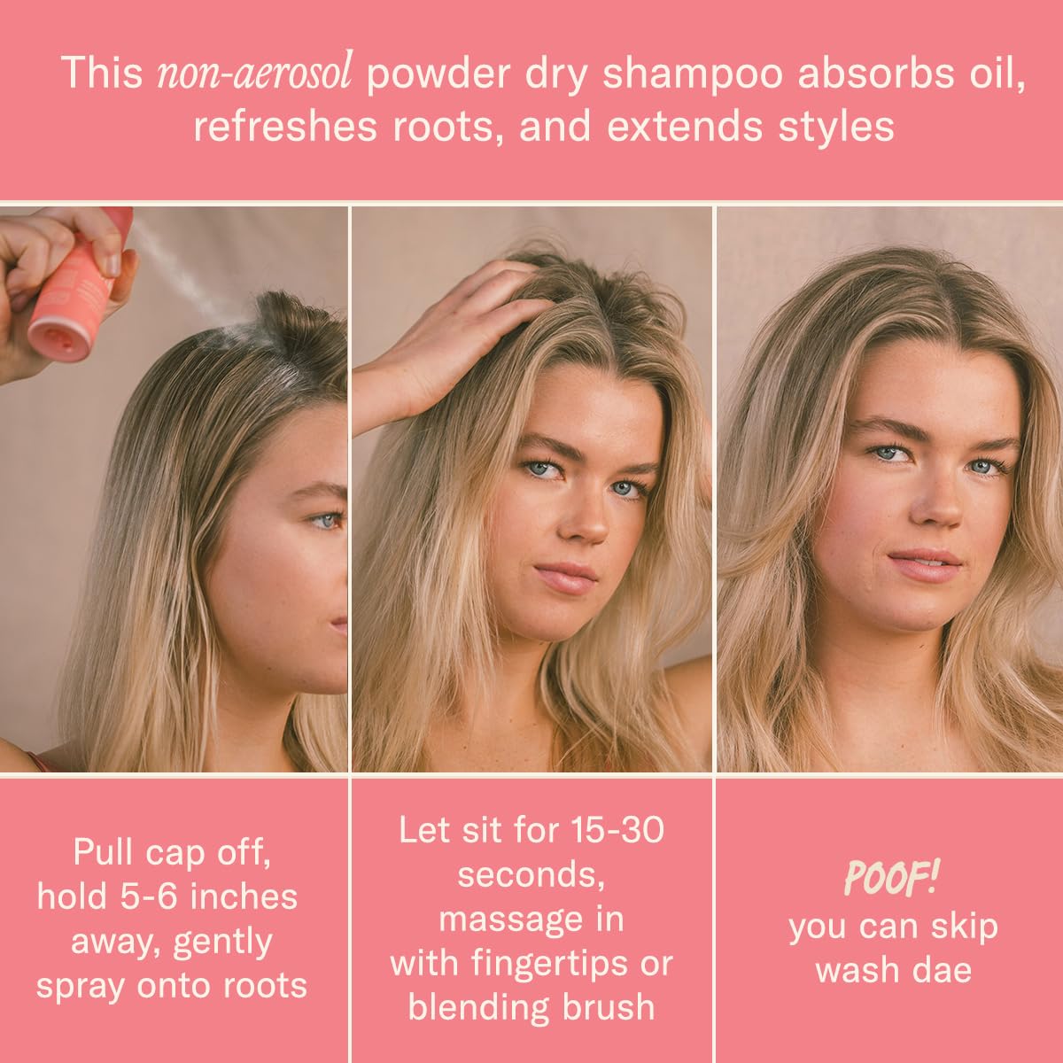DAE Fairy Duster Dry Shampoo Powder - Non-Aerosol Natural Ingredients, Absorbs Oil & Refreshes Roots Beauty and Personal Care DAE
