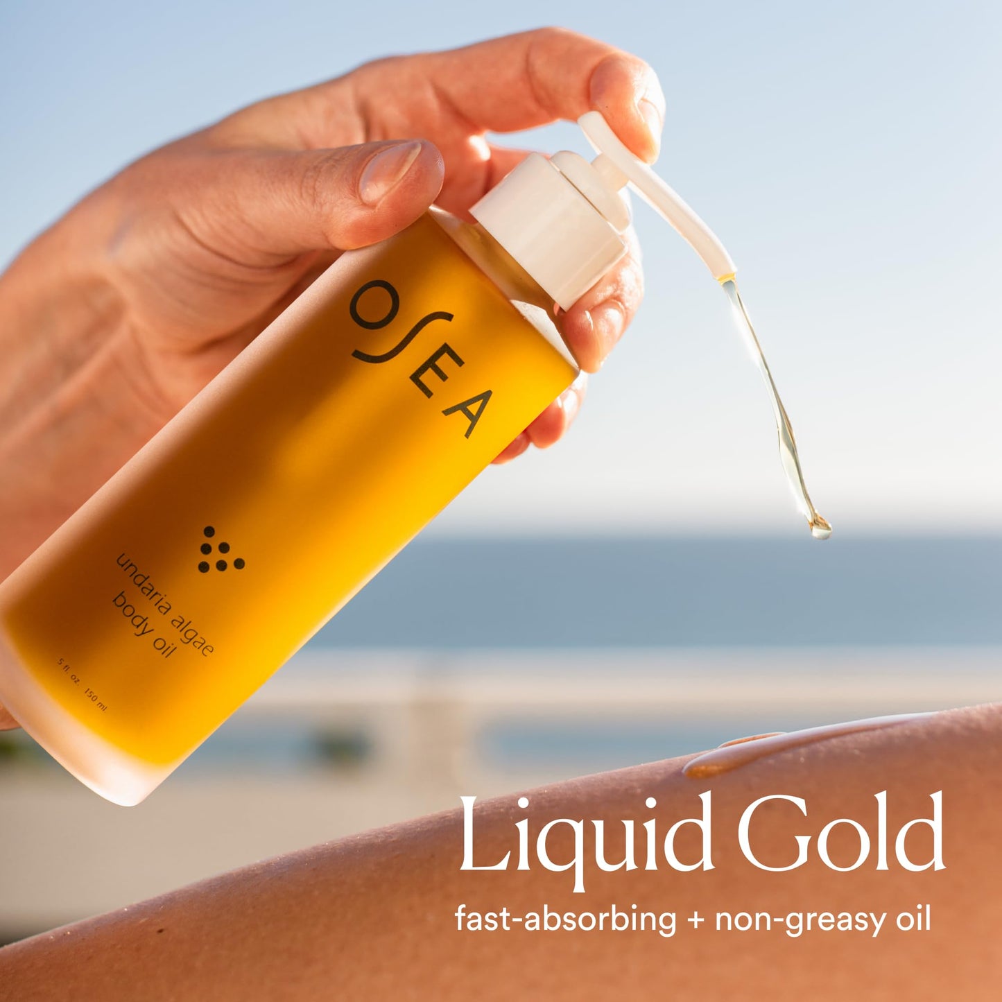 OSEA Undaria Algae Body Oil 5 oz - Visibly Firming, Deeply Moisturizing, Instantly Improve Elasticity, Clean Lightweight Non-Greasy Hydration, Vegan