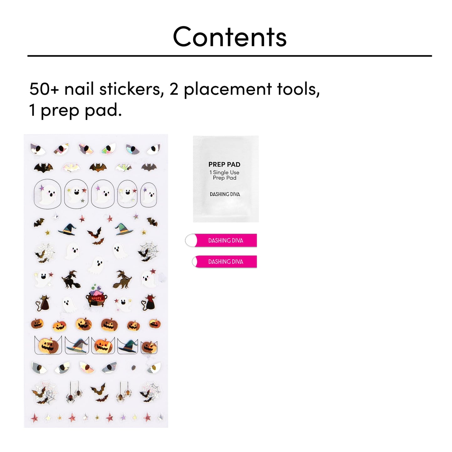Dashing Diva Magic Pick Nail Stickers - Black Light | Easy Nail Art Stickets | Comes with 50+ Stickers and 2 Precision Placement Tools Beauty & Personal Care Dashing Diva