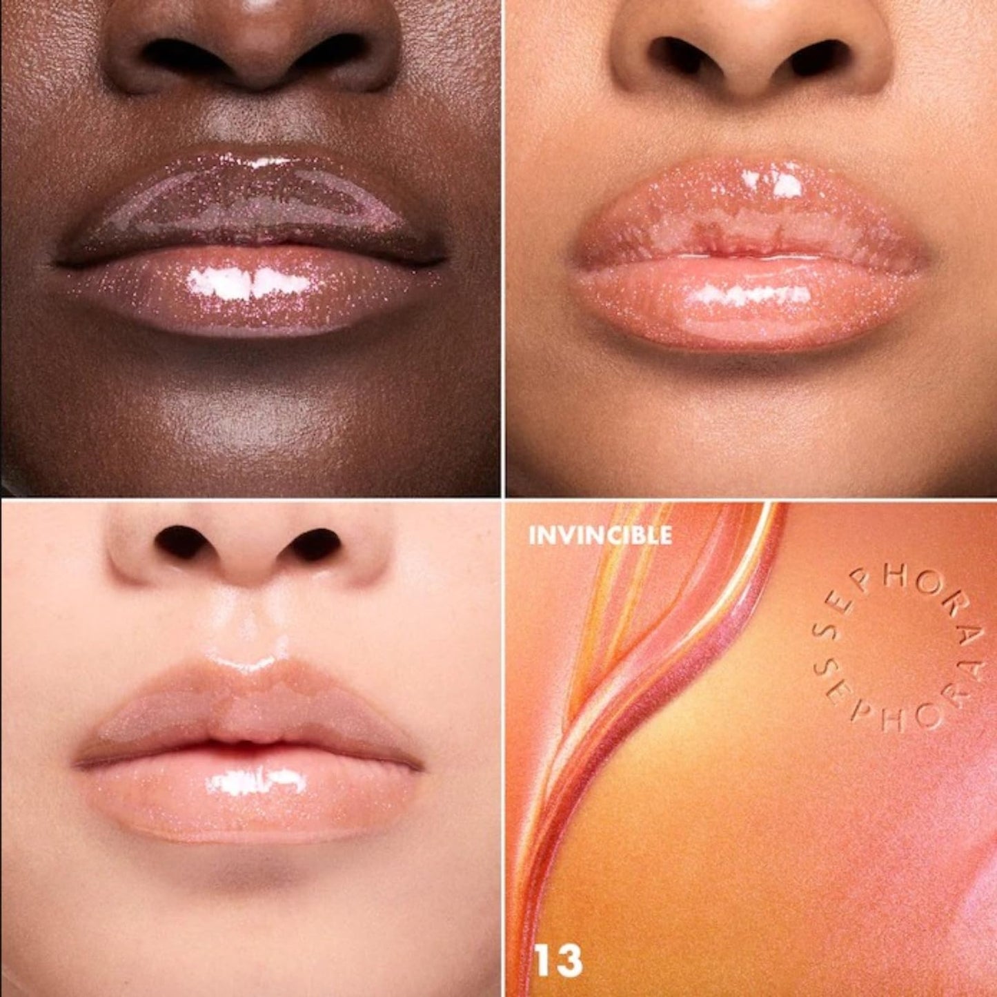 SEPHORA Collection Glossed Moisturizing Lip Gloss - 13 Invincible (golden coral shimmer), 5 mL / 0.16 fl oz