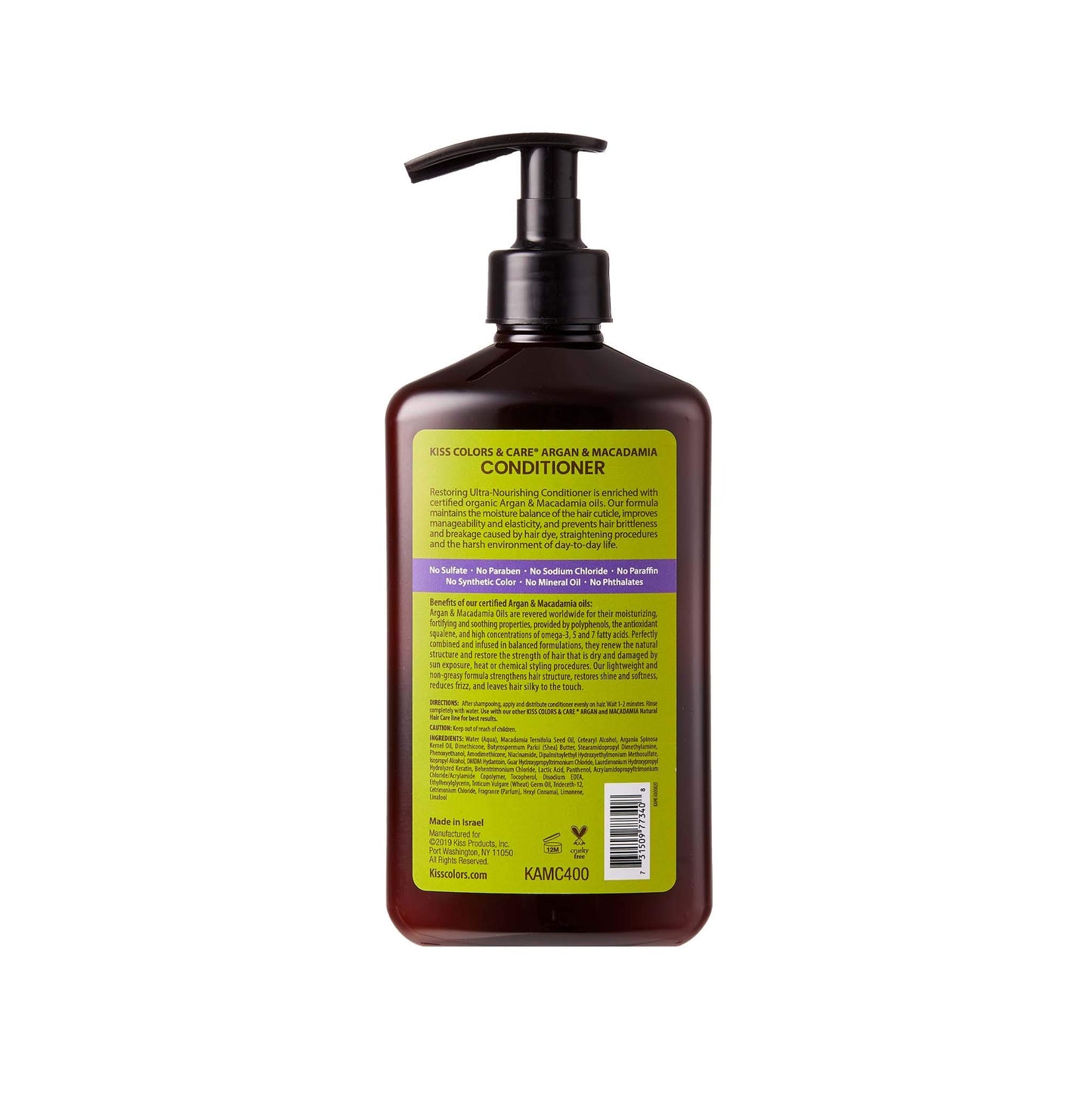 KISS Color & Care Argan & Macadamia For Dry and Damaged Natural Hair Shampoo & Conditioner Value Set