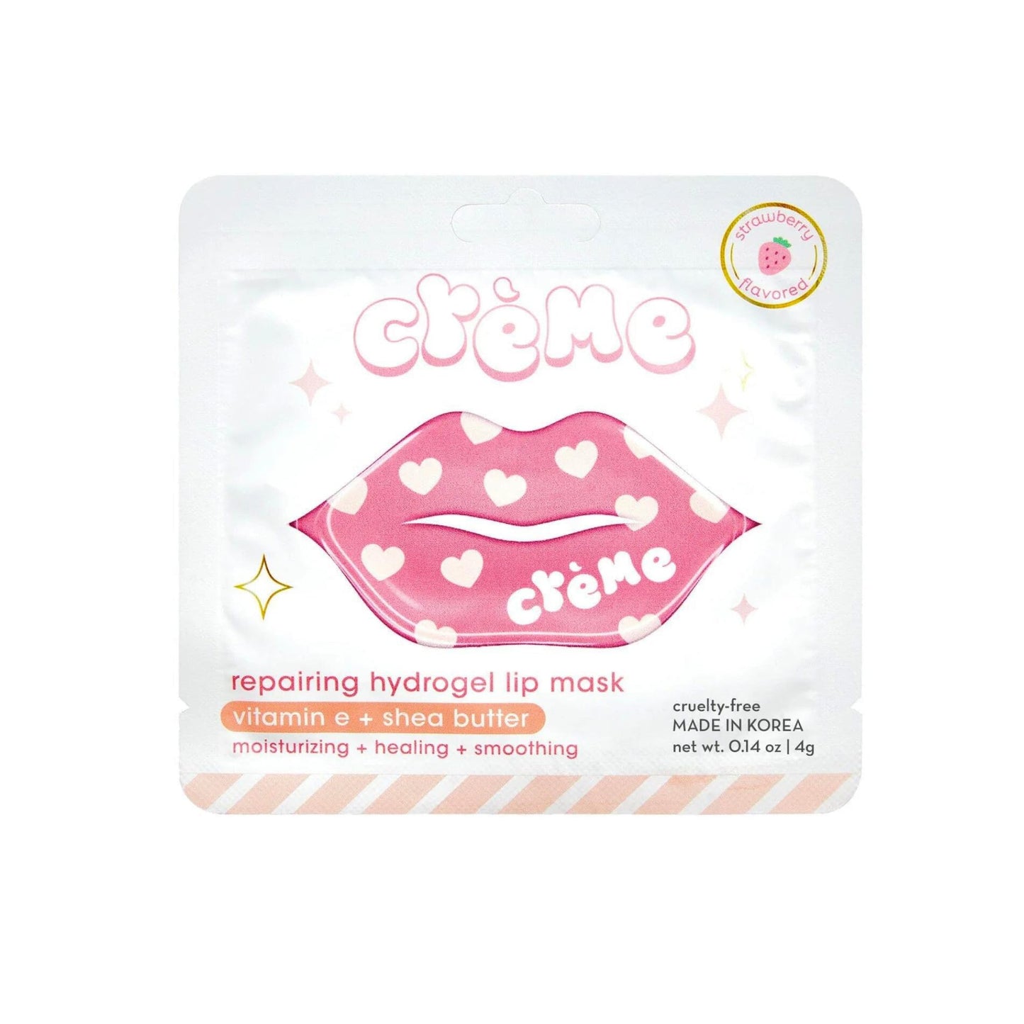 The Crème Shop Boba Bears Repairing Hydrogel Lip Mask - Shea Butter & Vitamin E Hydrate and Repair for Smooth, Plump Skin - Korean Lip Mask for Dry