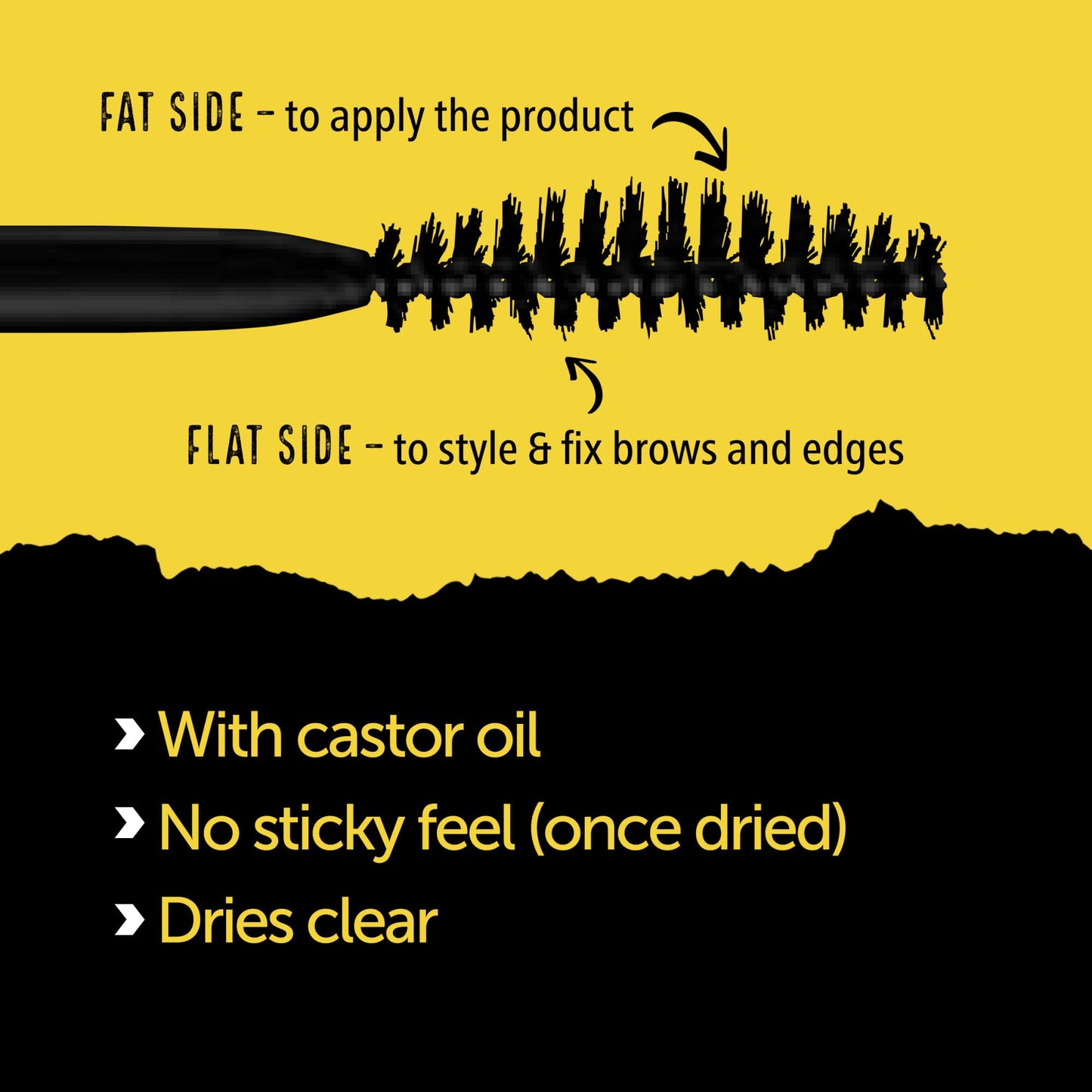 got2b Glued 2-in-1 Brow Gel & Edge Control, 0.54 Fl Oz, Strong Hold Styling Eyebrow Gel and Hair Mascara for Flyaways and Frizz with Castor Oil