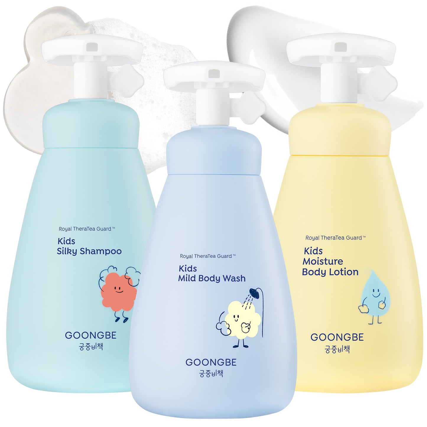 GOONGBE Kids Hair & Body Care Set - Korean Shampoo, Body Wash & Lotion Bundle - Gentle Hydrating Low pH Formula with Cica, Panthenol & Macadamia Oil Beauty and Personal Care GOONGBE Default Title