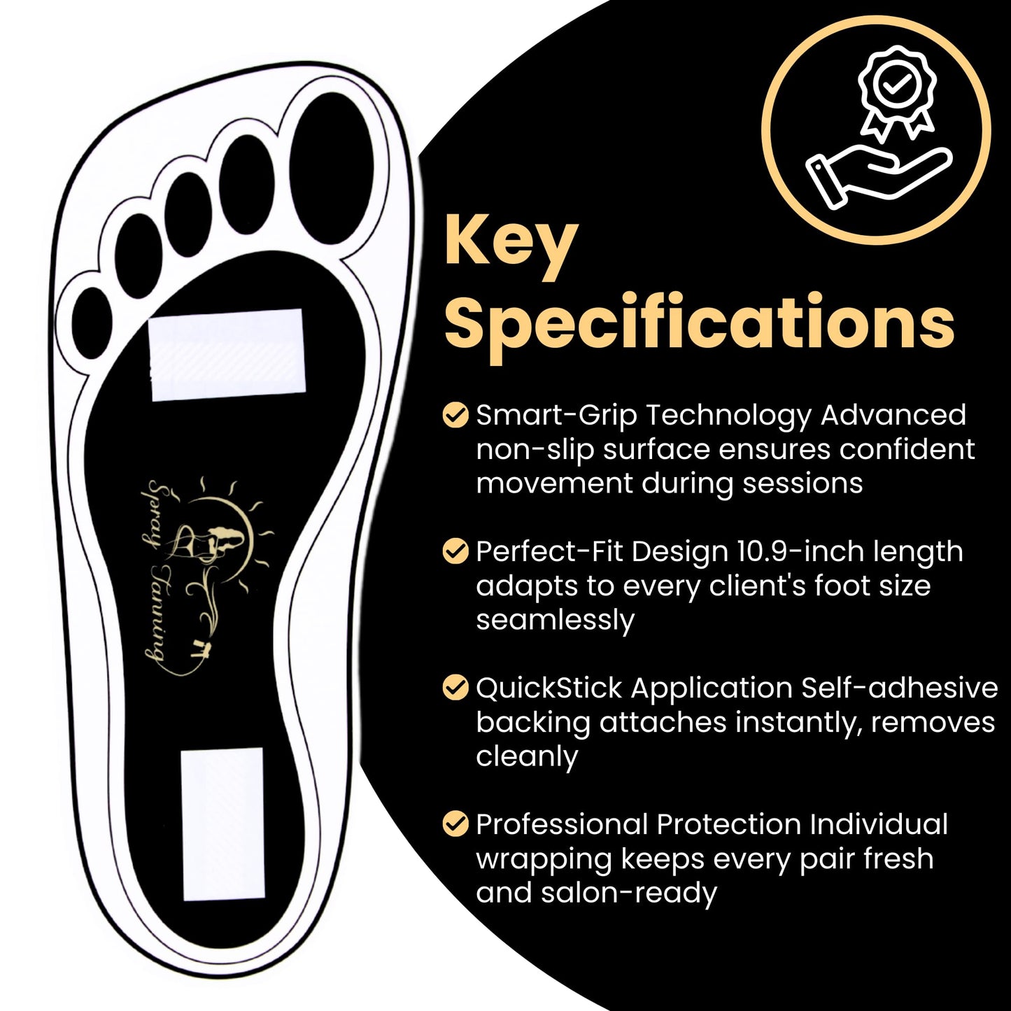120Pairs(240Feets) Disposable Stick Spray Tanning Feet Pads Perfect for preventing spray tan solution,Deluxe & Hygienic Spray Tan Feet Pads-Ideal