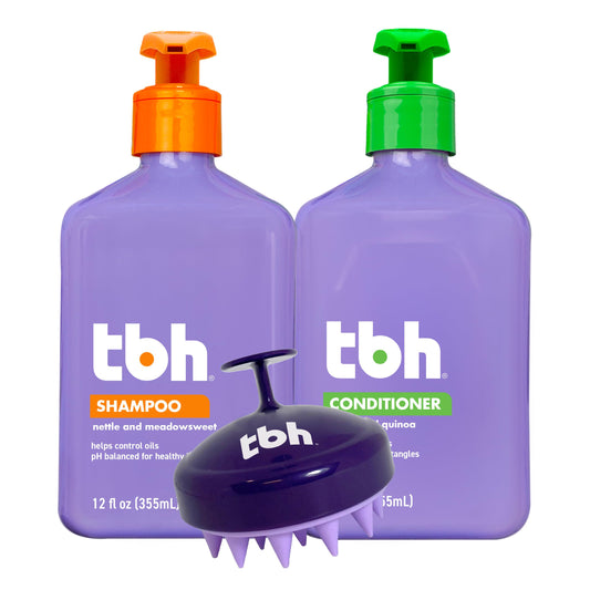TBH Kids Scalp Refresh Kit - Shampoo, Conditioner, and Scalp Massager