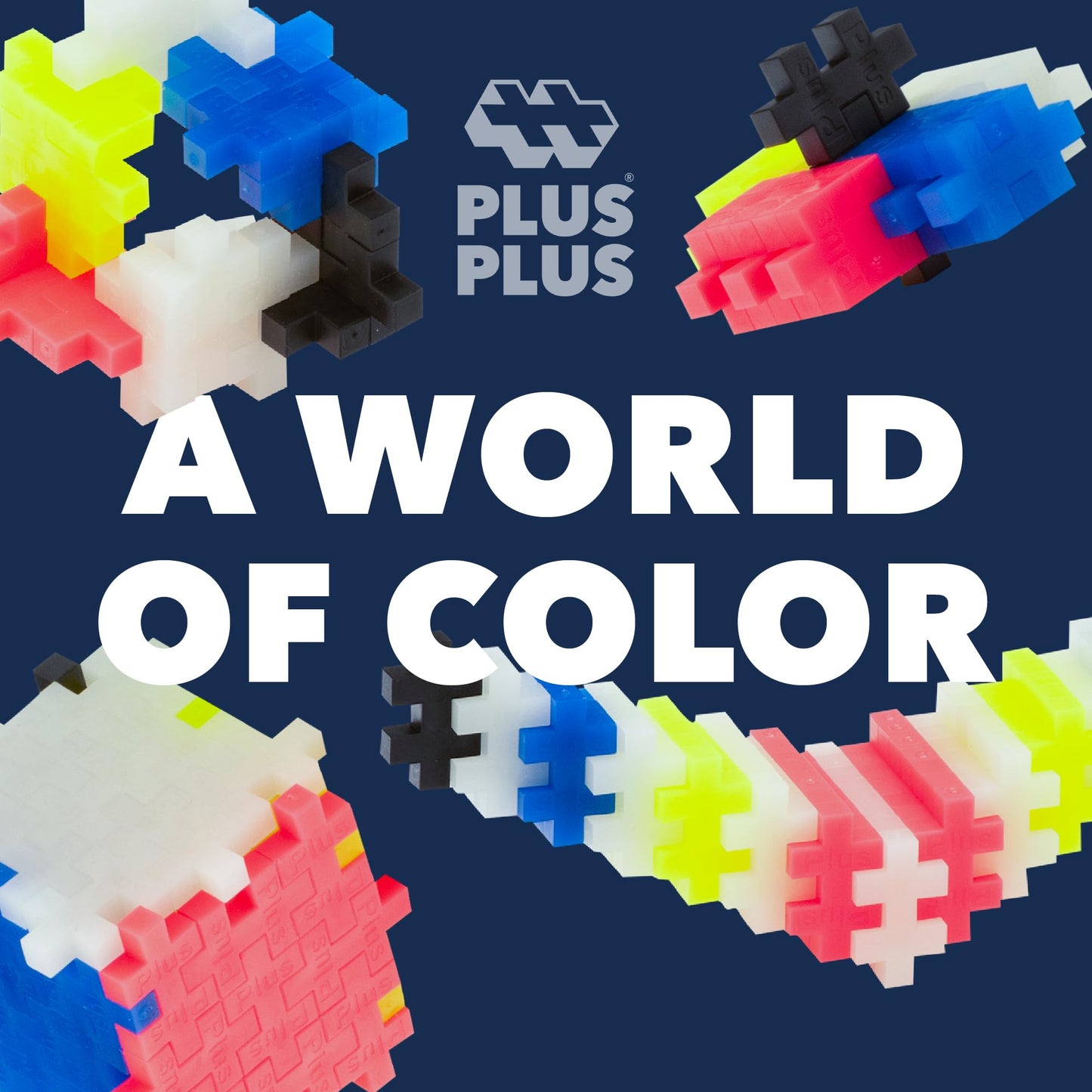 Plus Plus 240pc Interlocking Building Blocks – Glow in Dark STEM Connecting Toys for Kids, Open-Ended Classroom Mini Manipulatives