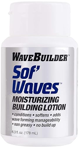 WaveBuilder Sof' Waves Moisturizing Building Lotion | Conditions, Softens Hair to Promote Hair Waves, 6.3 fl oz