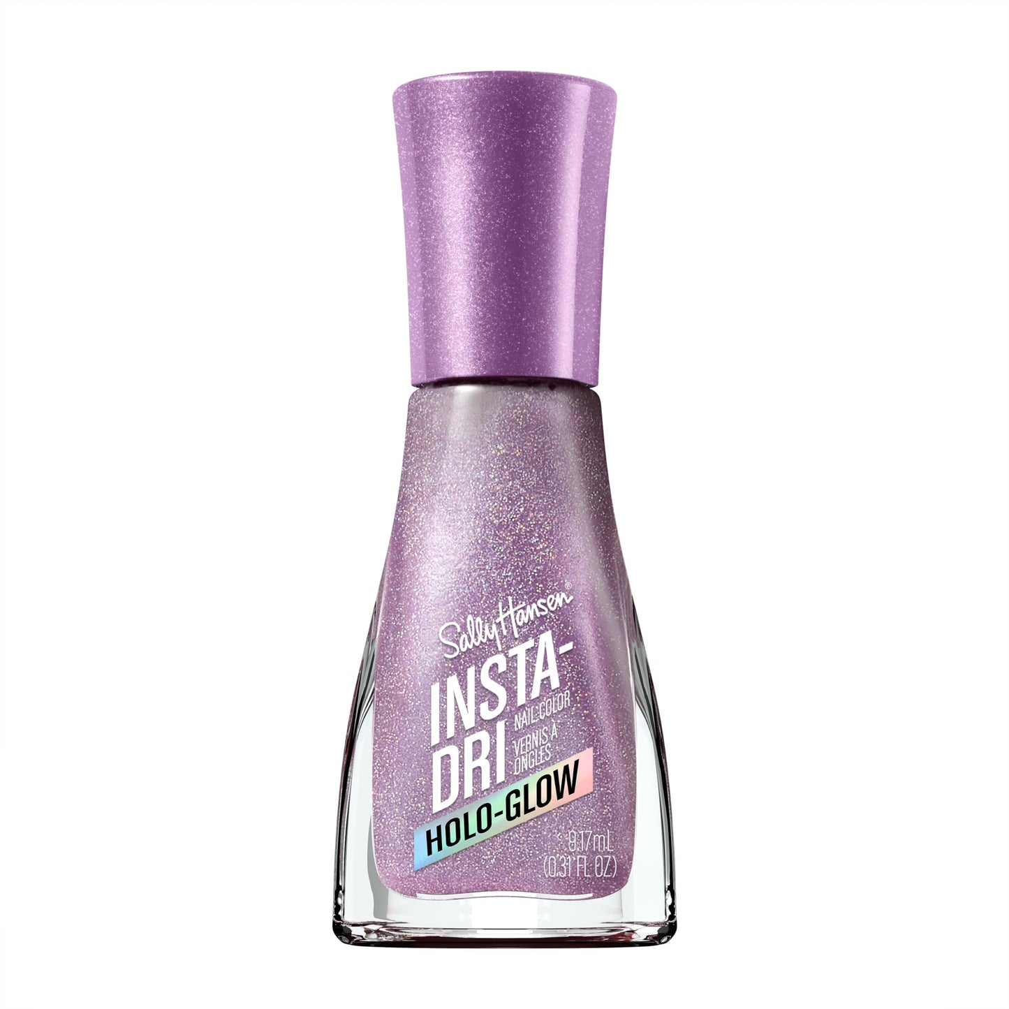 Sally Hansen Insta-Dri Holo-Glow Nail Polish | Quick Dry, Long Lasting, Streak-Free Shine | Semi-Opaque, Shimmery | 102 Lustrous Lilac | Hologrpahic Beauty and Personal Care Sally Hansen Default Title