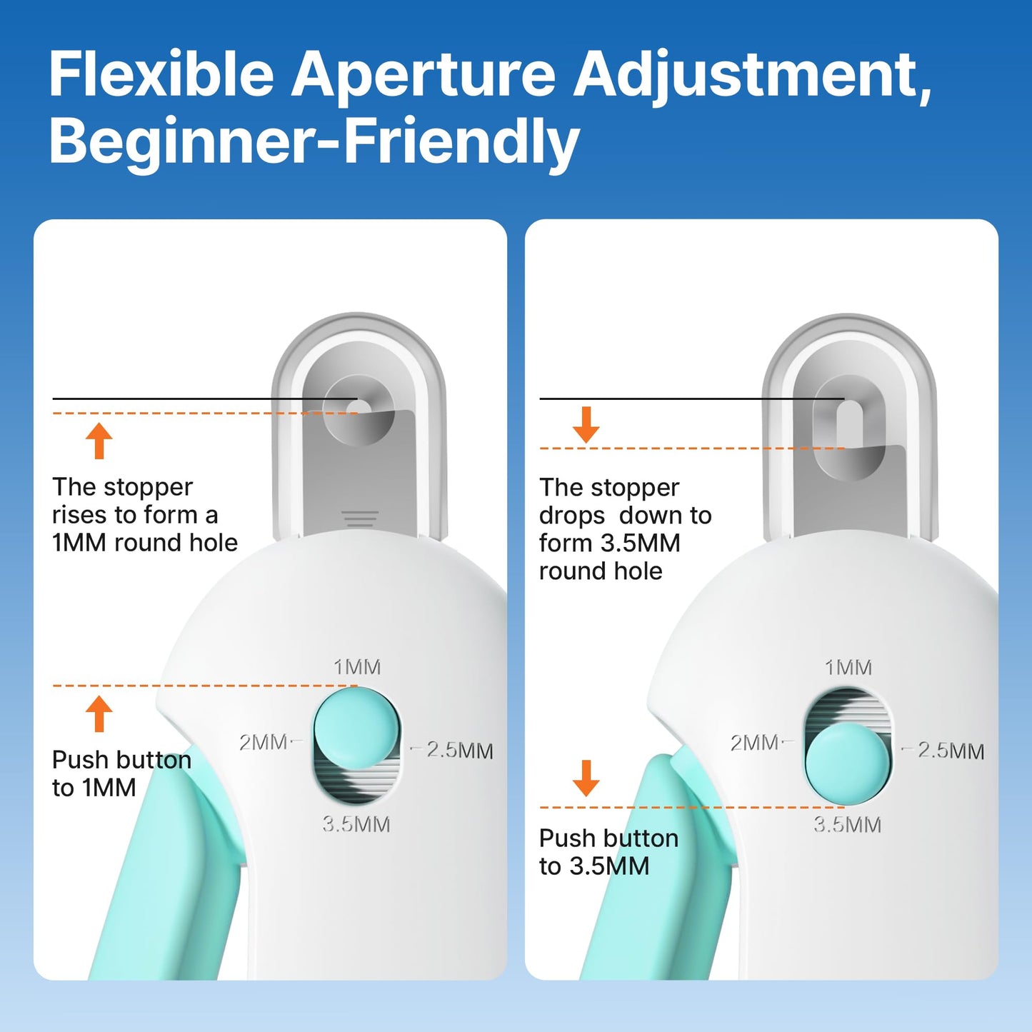 Potaroma Cat Nail Clipper with Adjustable 3-Size Trimming Hole & Hidden Nail File | Safe Toenail Trimmer for Kittens & Indoor Cats | Anti-Splash Claw Beauty and Personal Care Potaroma