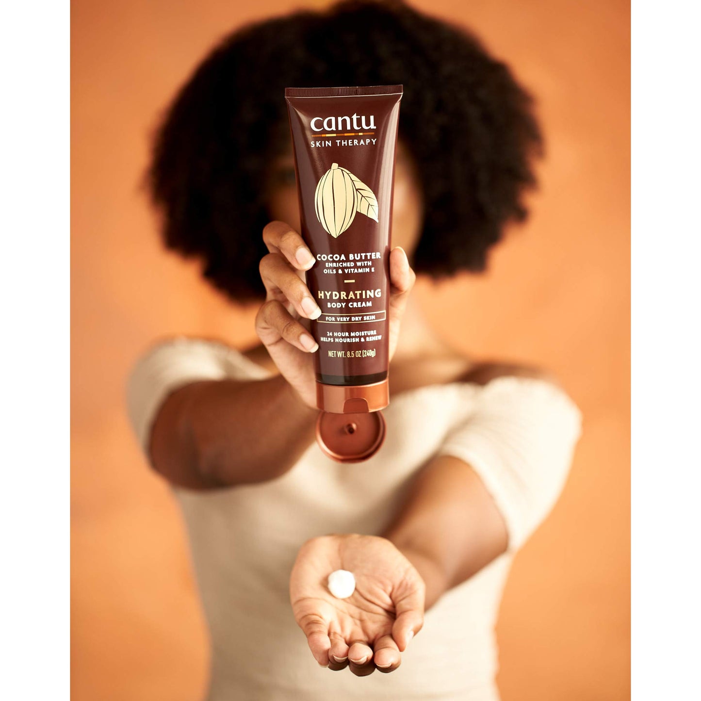 Cantu Therapy Cocoa Butter Hydrating Body Cream for very Dry Skin, 8.5 Oz